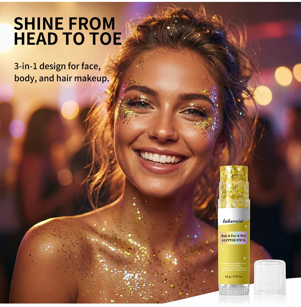Waterproof Glitter Shimmer Stick for Face and Body
