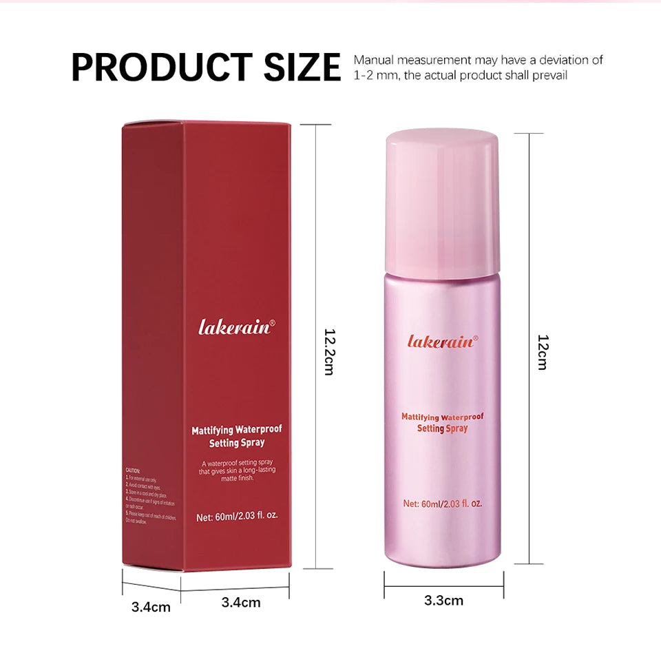 Long-Lasting Mattifying Waterproof Makeup Setting Spray