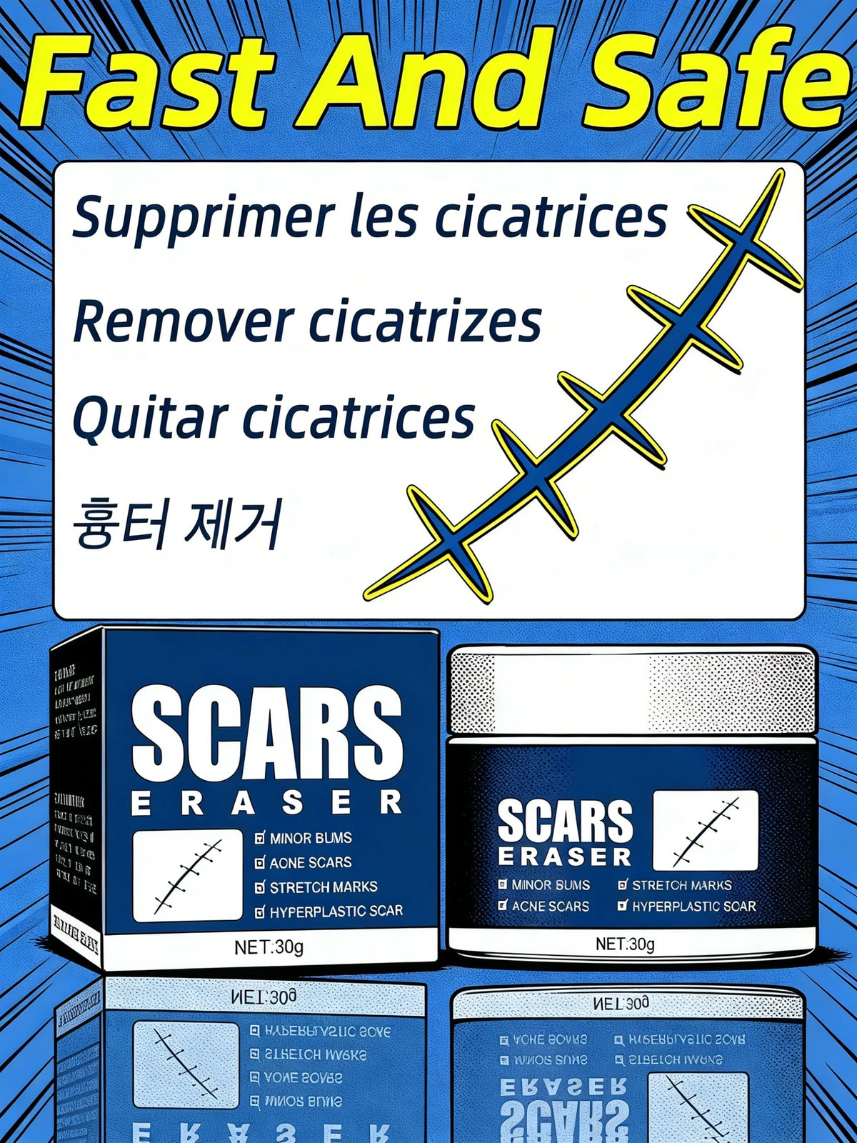 Scar Removal Cream for Acne Marks and Stretch Marks