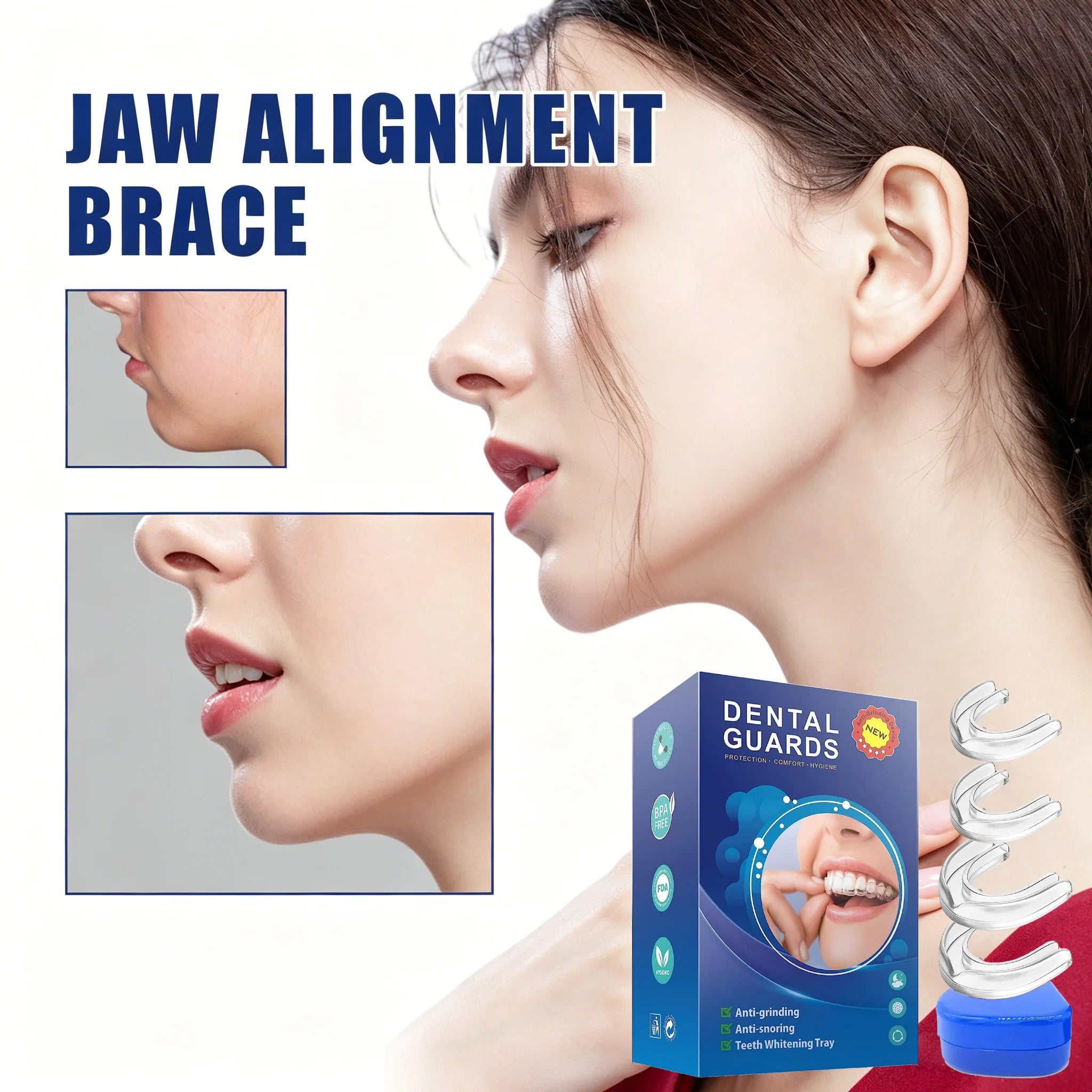 Adjustable Jaw Alignment and Teeth Straightening Orthodontic Brace - 1