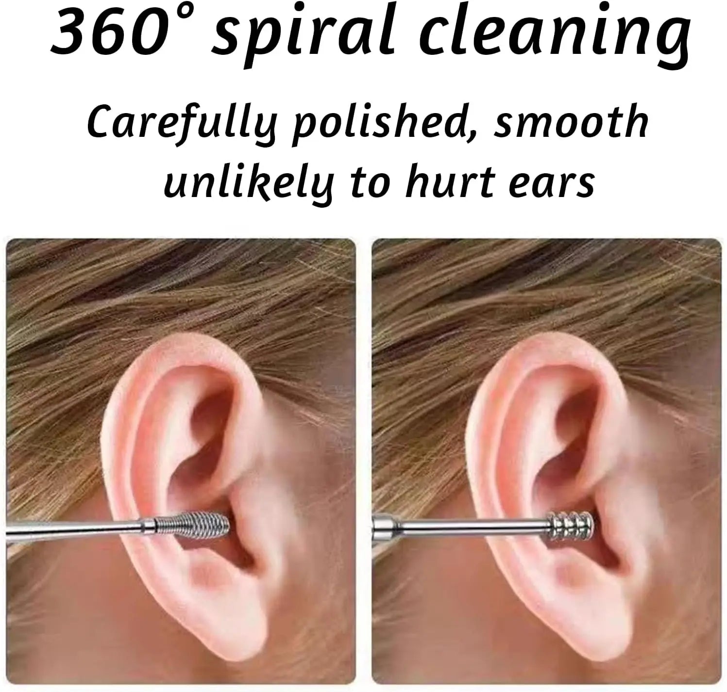 Stainless Steel Ear Wax Removal Cleaning Kit with Storage Case - 2