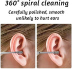 Stainless Steel Ear Wax Removal Cleaning Kit with Storage Case