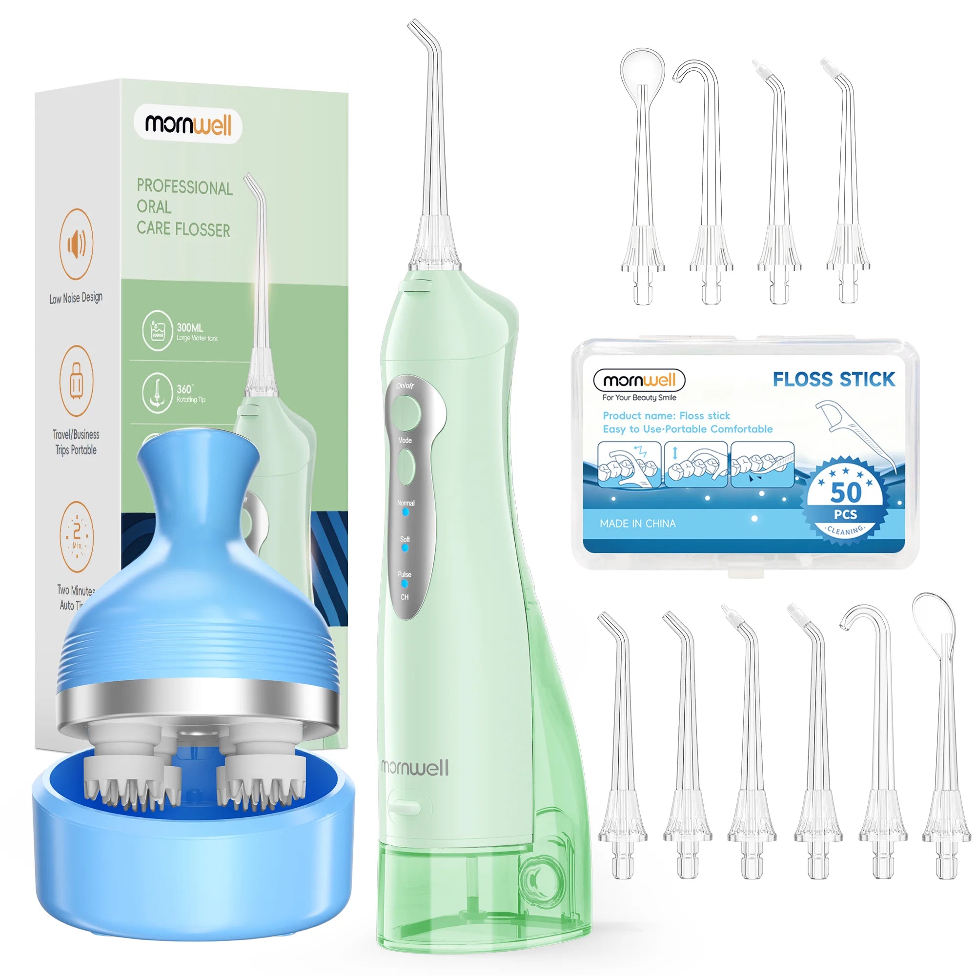 Portable Oral Irrigator and Electric Scalp Massager Set - 25