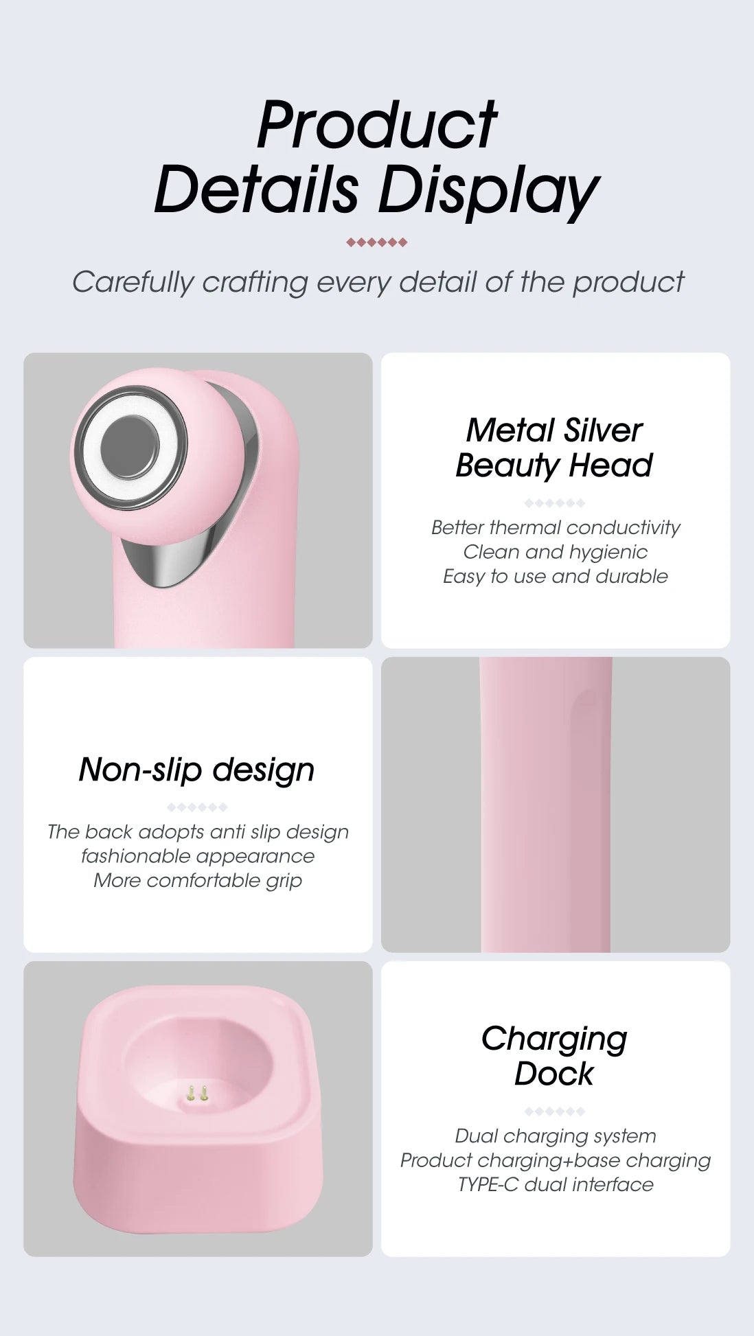 3-in-1 LED Photon Eye Facial Massager for Puffiness and Dark Circles