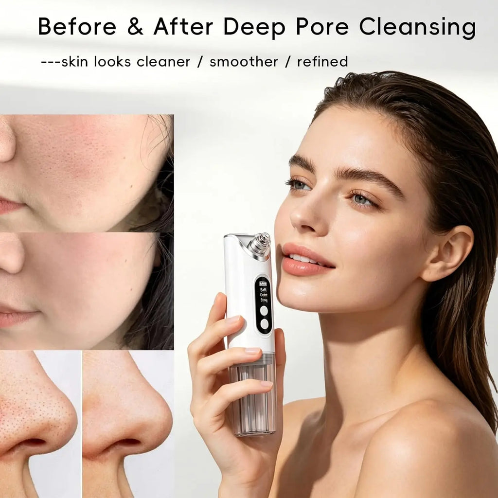 Electric Pore Vacuum and Blackhead Remover with Hydration System