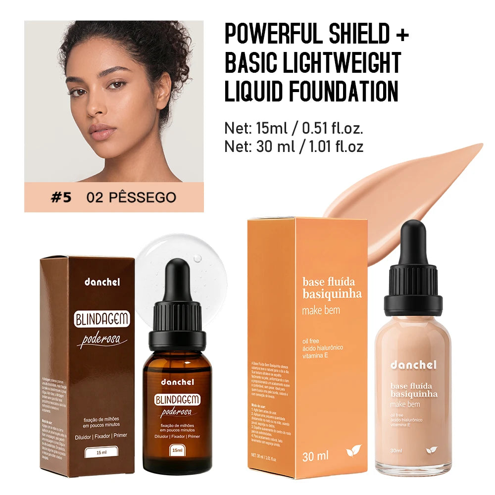 Liquid Foundation and Primer Makeup Set