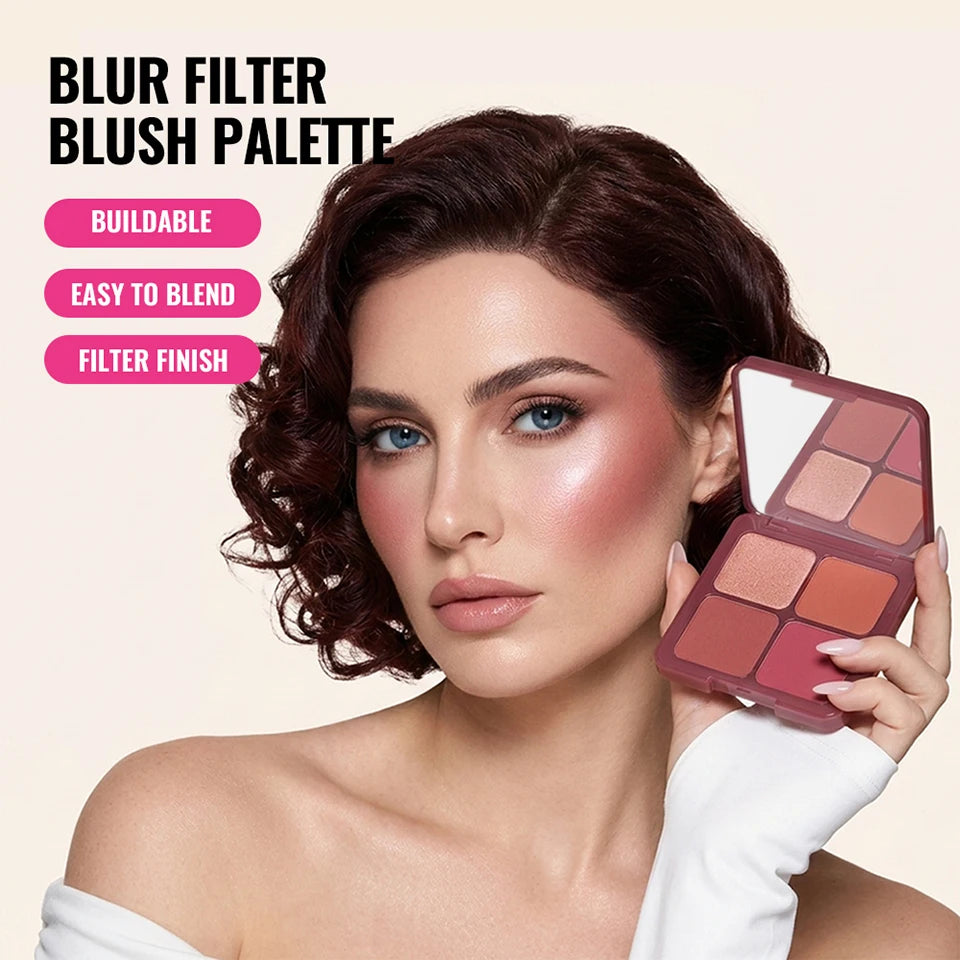 4-Shade Soft Blur Face Blush Palette
