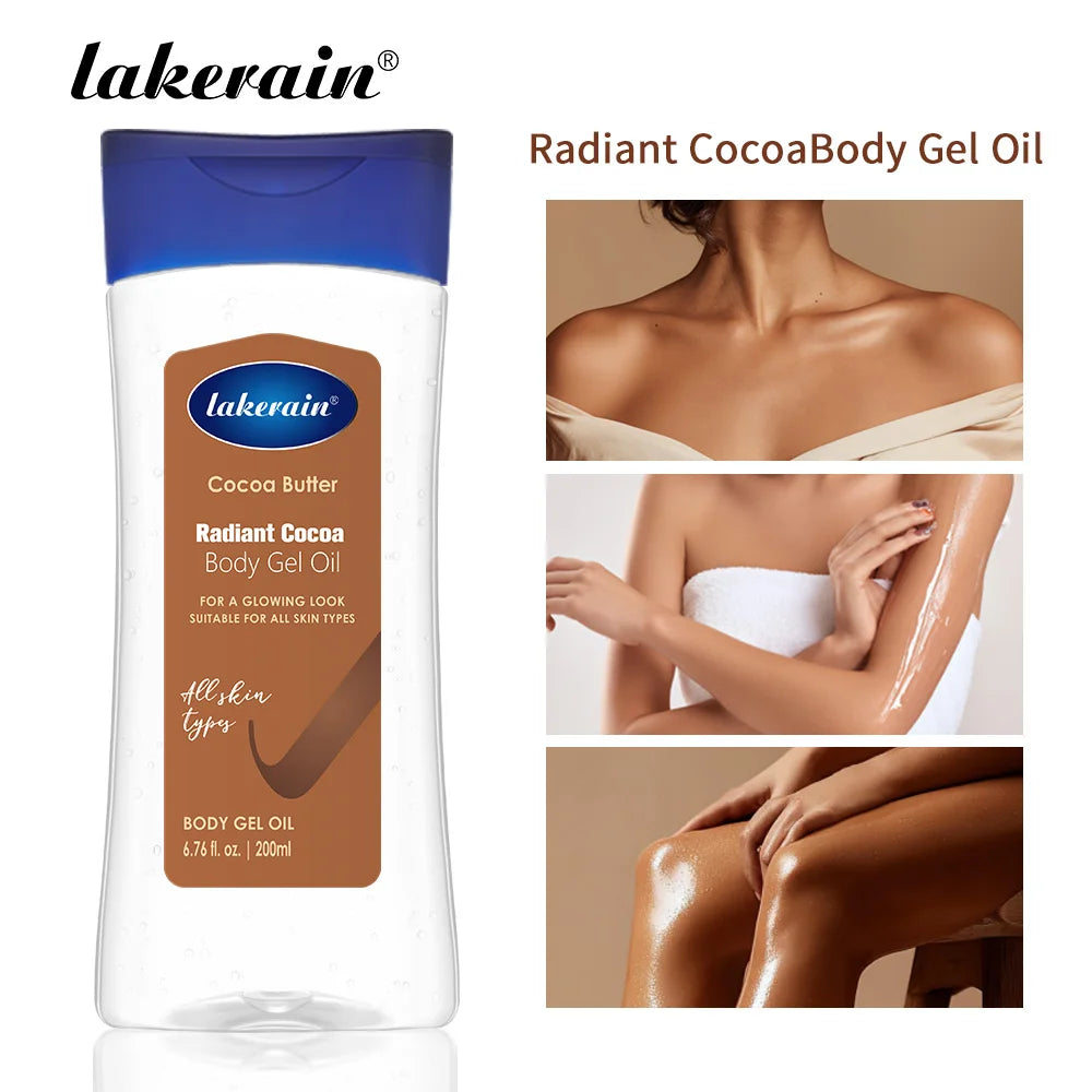 Radiant Cocoa Body Oil Gel for Deep Hydration and Glowing Skin