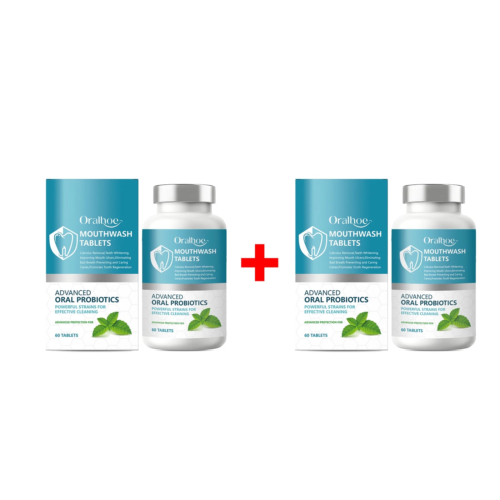 Refreshing Teeth Whitening & Probiotic Mouthwash Tablets - 16