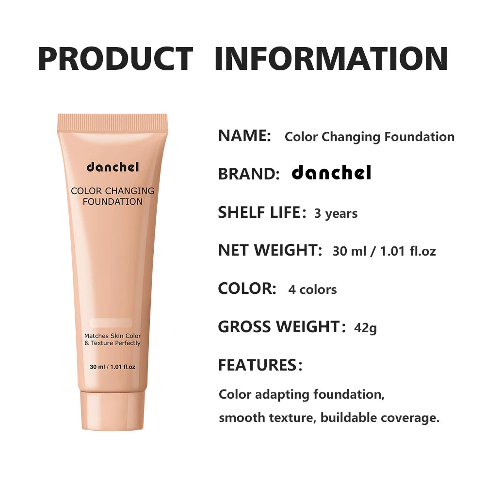 Color-Changing Liquid Foundation for Flawless Even Skin Tone