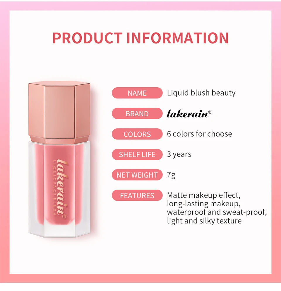 Waterproof Matte Liquid Face Blush - 15