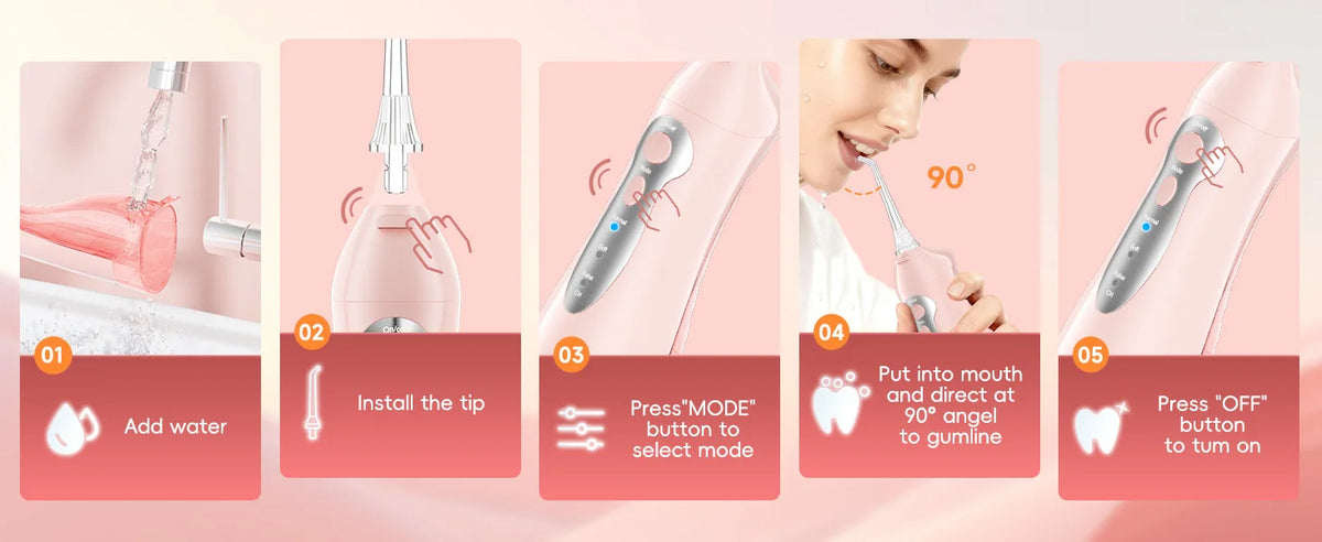 Portable Rechargeable Electric Water Flosser for Teeth