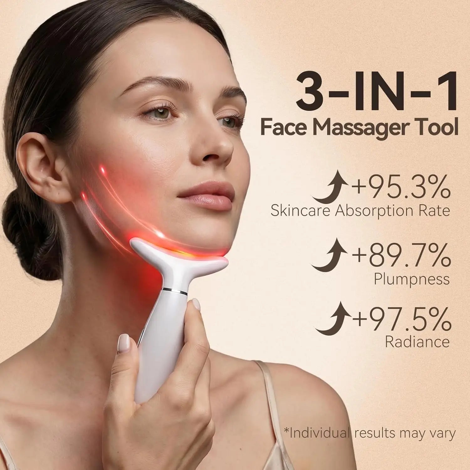 3-in-1 LED Facial Massager for Skin Tightening and Sculpting - 2