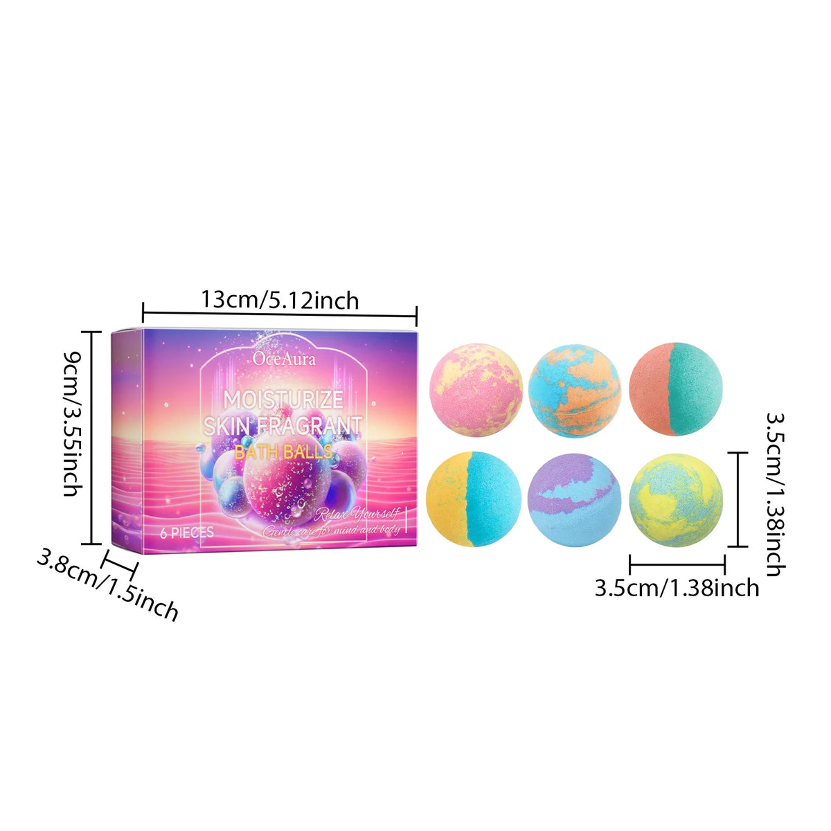 Aromatherapy Moisturizing Bath Bomb Set for Stress Relief