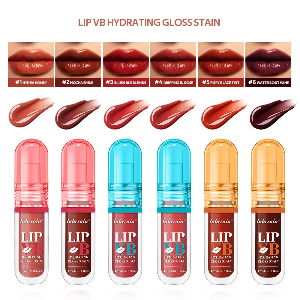 Hydrating Lip Stain and Gloss with Vitamin B12 and Coconut Water
