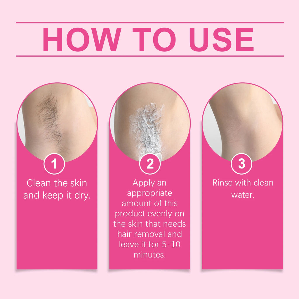 Painless Body Hair Removal Cream and Nourishing Aftercare Oil