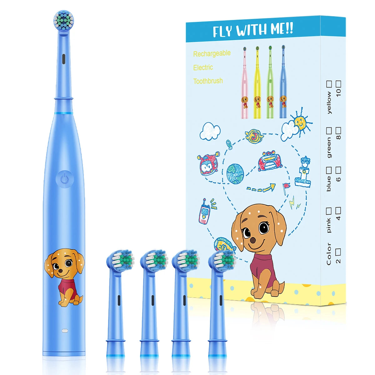 Rechargeable Rotating Electric Toothbrush for Kids