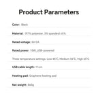 USB Heated Hooded Shawl Wearable Graphene Blanket