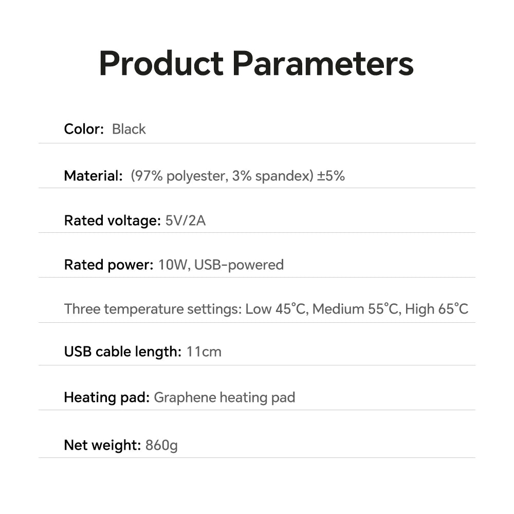 USB Heated Hooded Shawl Wearable Graphene Blanket