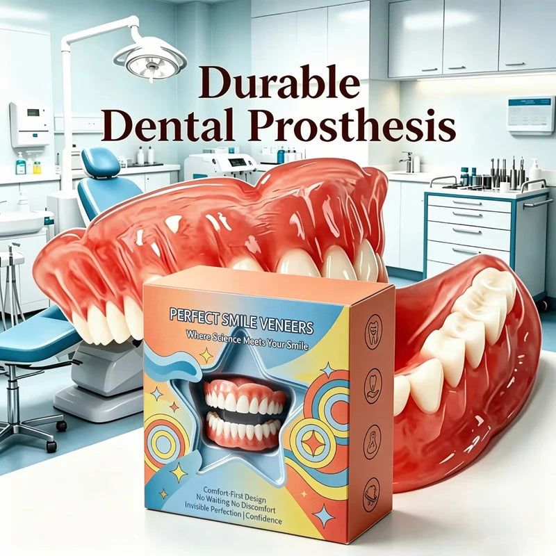 Comfort Fit Silicone Cosmetic Dentures for Natural Smile