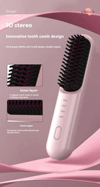 Fast-Heating Ionic Hair Straightening Brush for Frizz-Free Styling