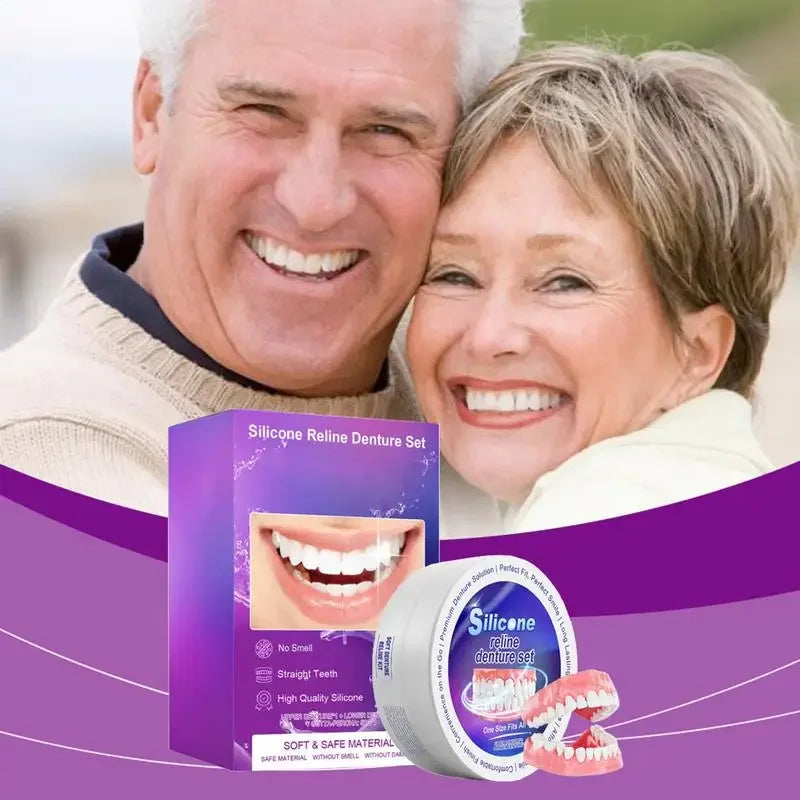 Temporary Silicone Denture Reliner and Teeth Whitening Set - 2