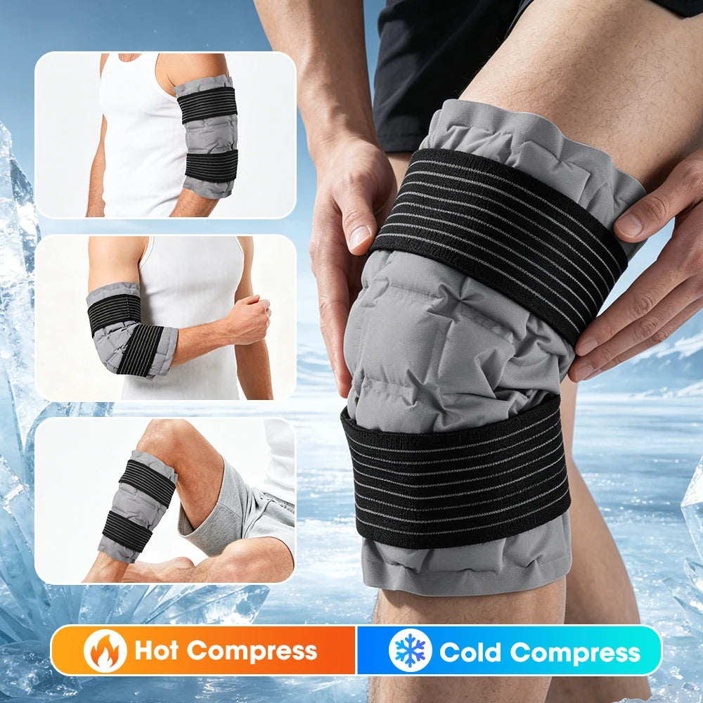 Reusable Hot and Cold Knee Ice Pack Wrap - 7