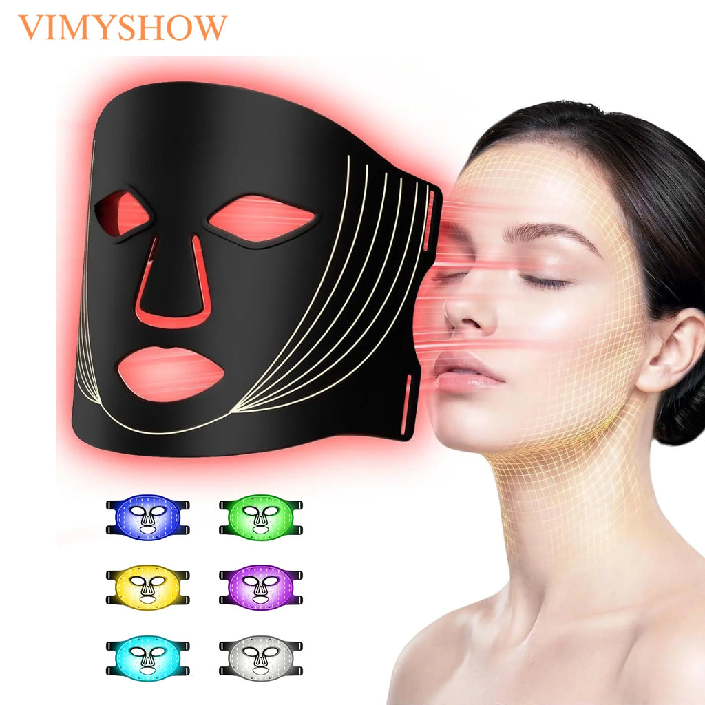 7-Color LED Silicone Facial Mask for Skin Rejuvenation