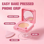 Oil-Control Pressed Powder with Mirror and Phone Stand