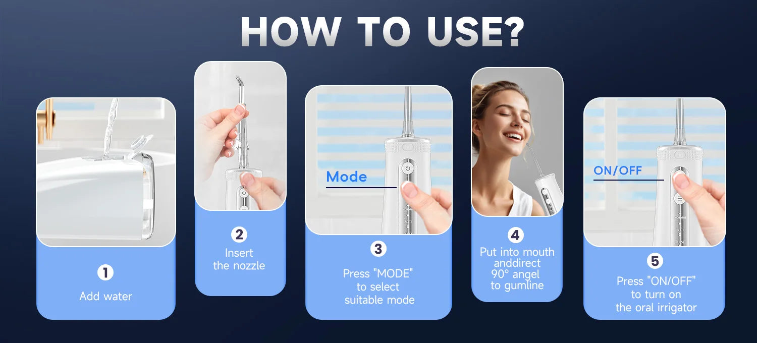 Portable Cordless Water Flosser for Teeth Cleaning - 13