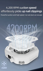 Professional Cordless Nail Dust Collector with Powerful Suction