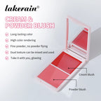 2-in-1 Cream and Powder Blush Palette for Long-Lasting Makeup
