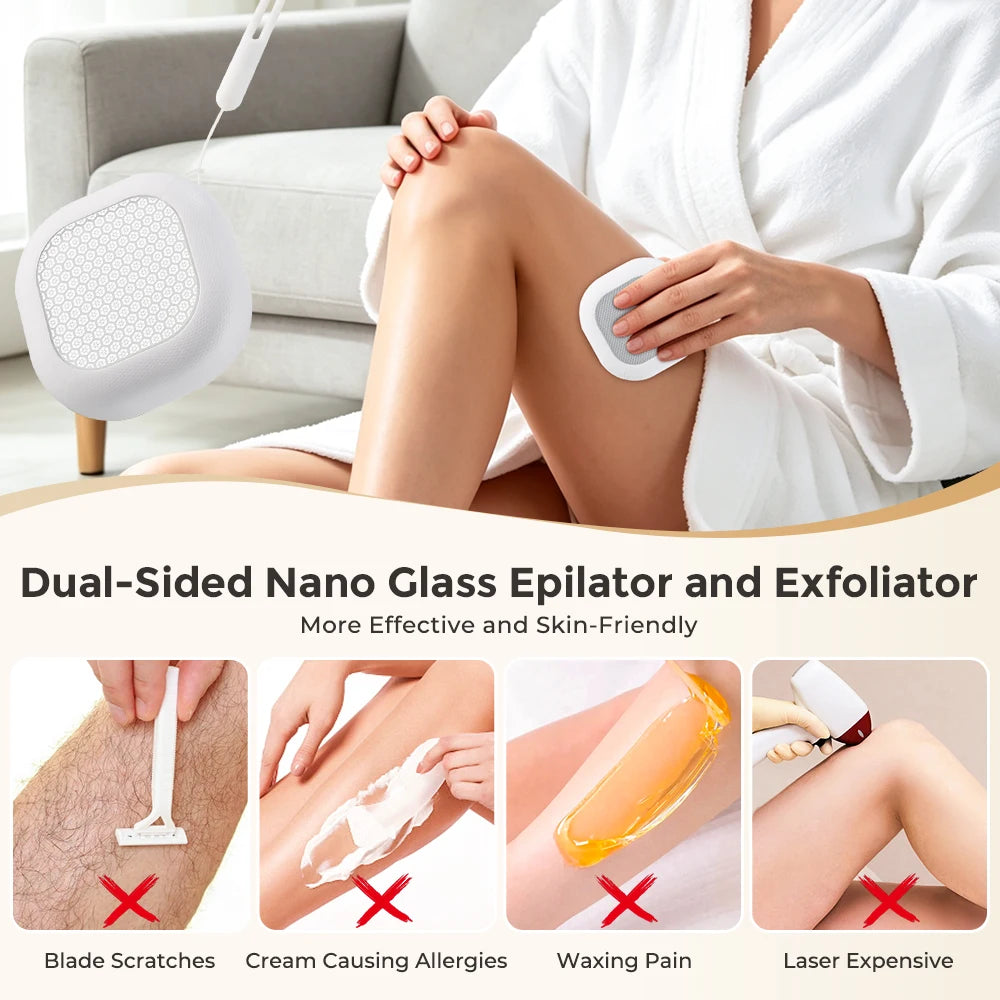 Painless Nano Glass Hair Remover and Exfoliator
