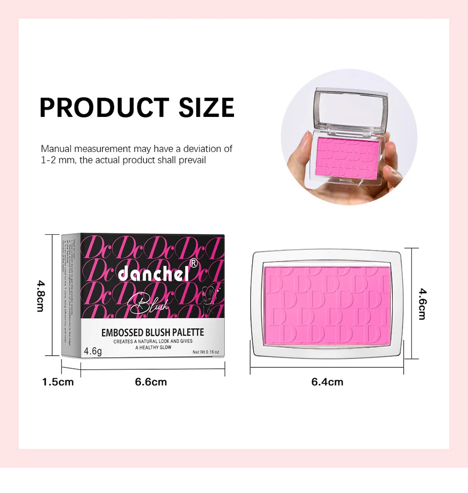 Matte Embossed Face Blush Palette