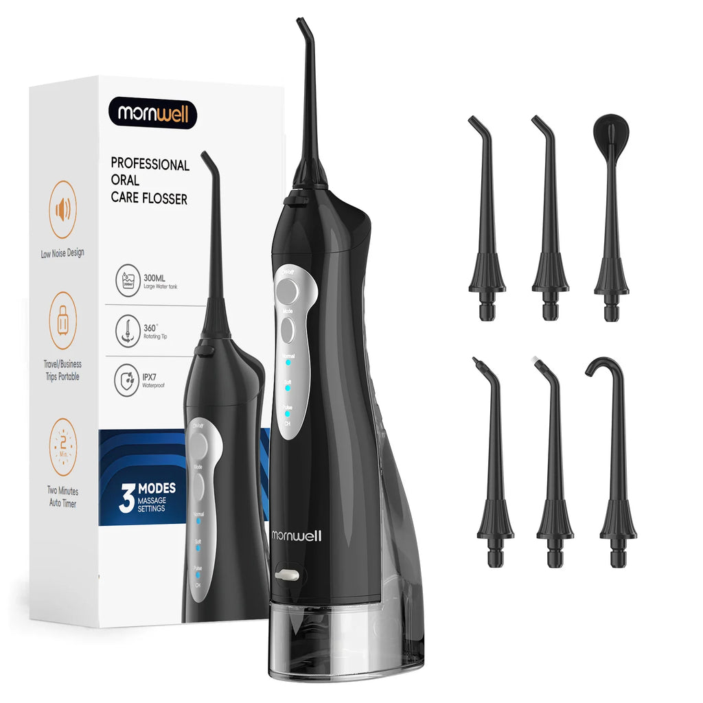 Portable Rechargeable Oral Water Flosser with 3 Cleaning Modes