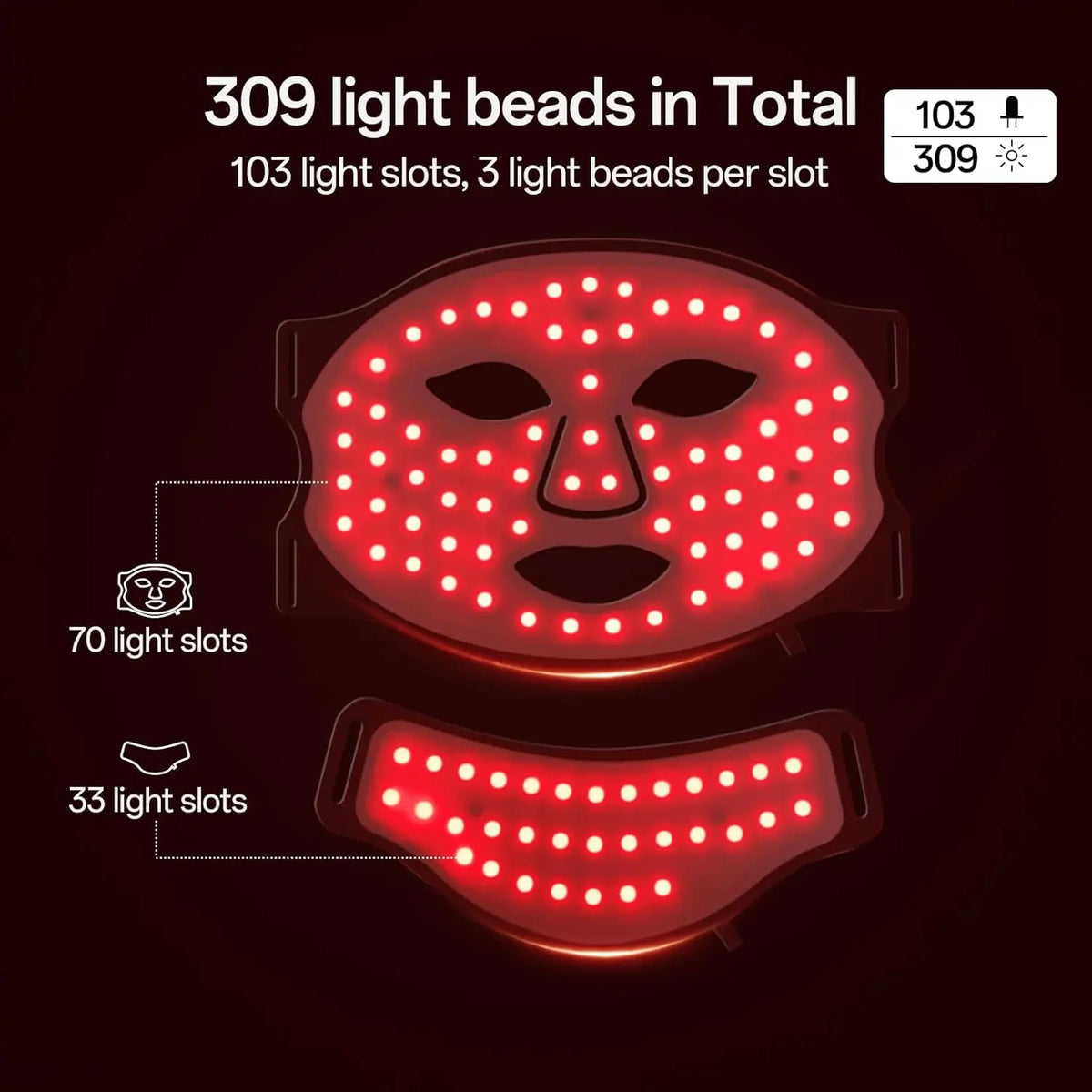 7-Color LED Facial and Neck Therapy Mask