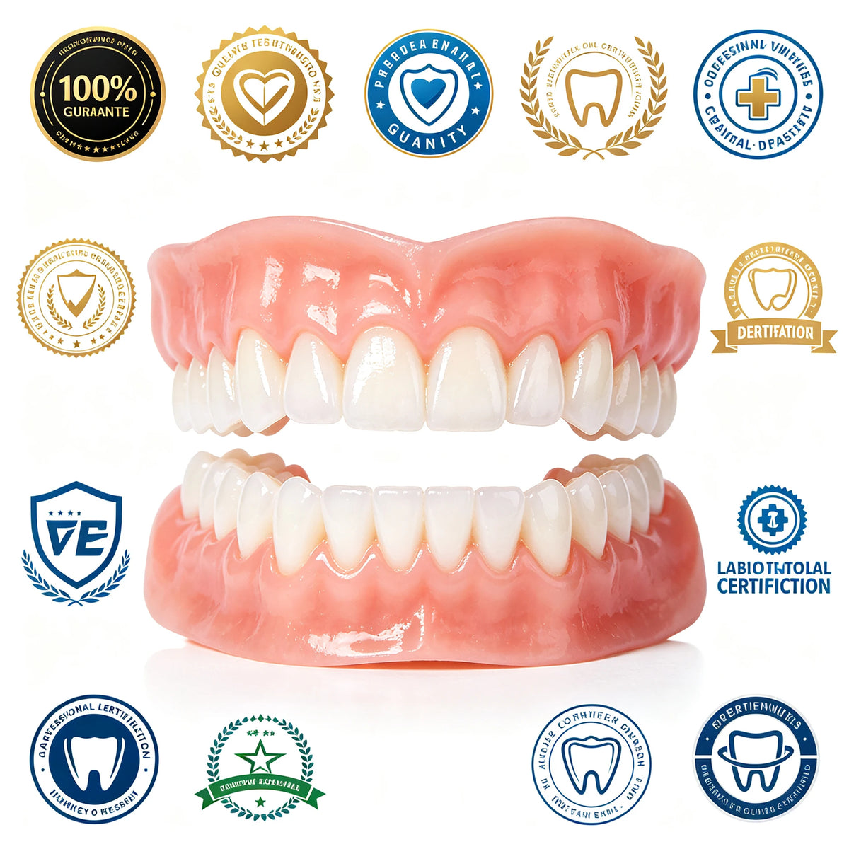 Adjustable Cosmetic Denture Set for Instant Smile Enhancement