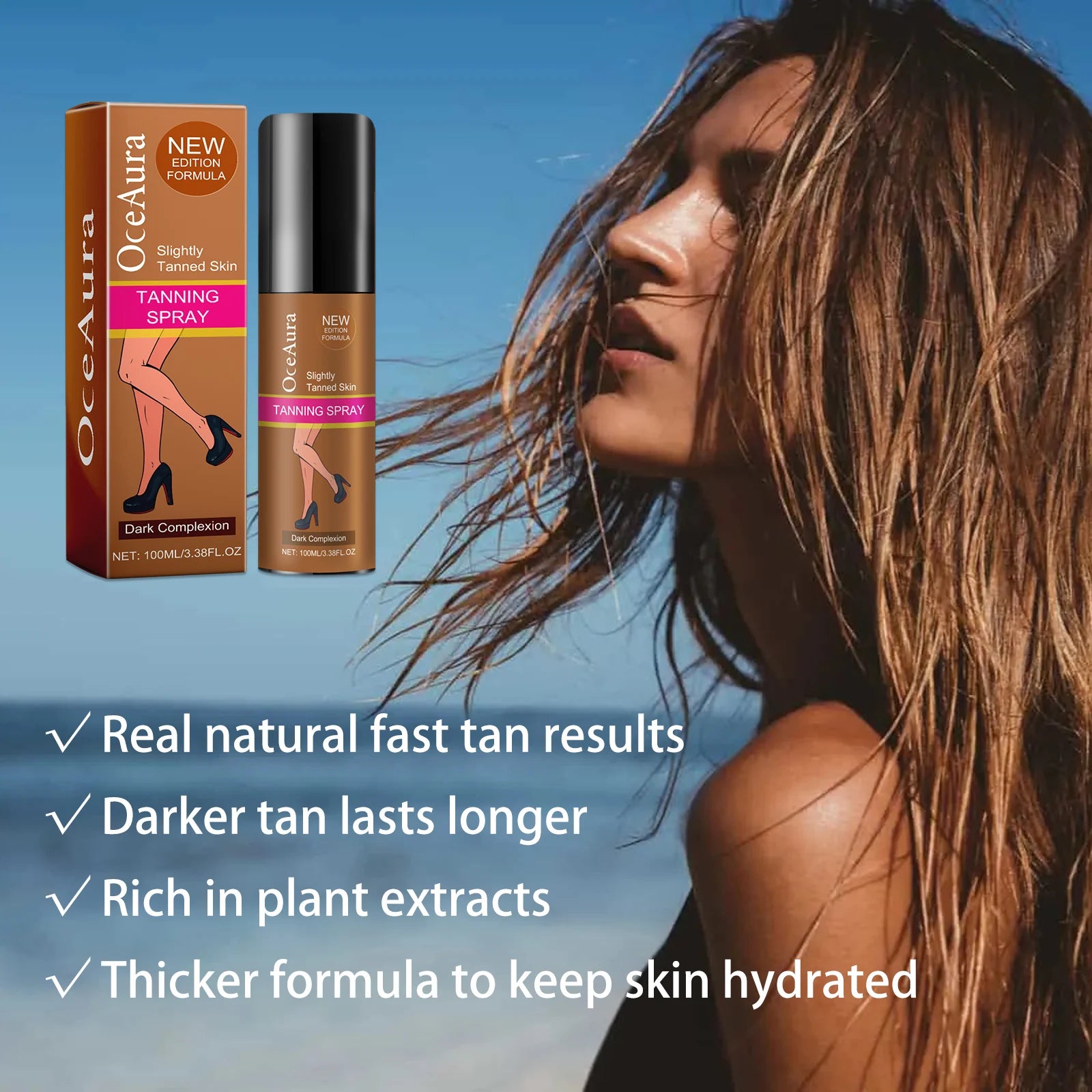 Sunless Self-Tanning Body Spray for Natural Glowing Skin - 4