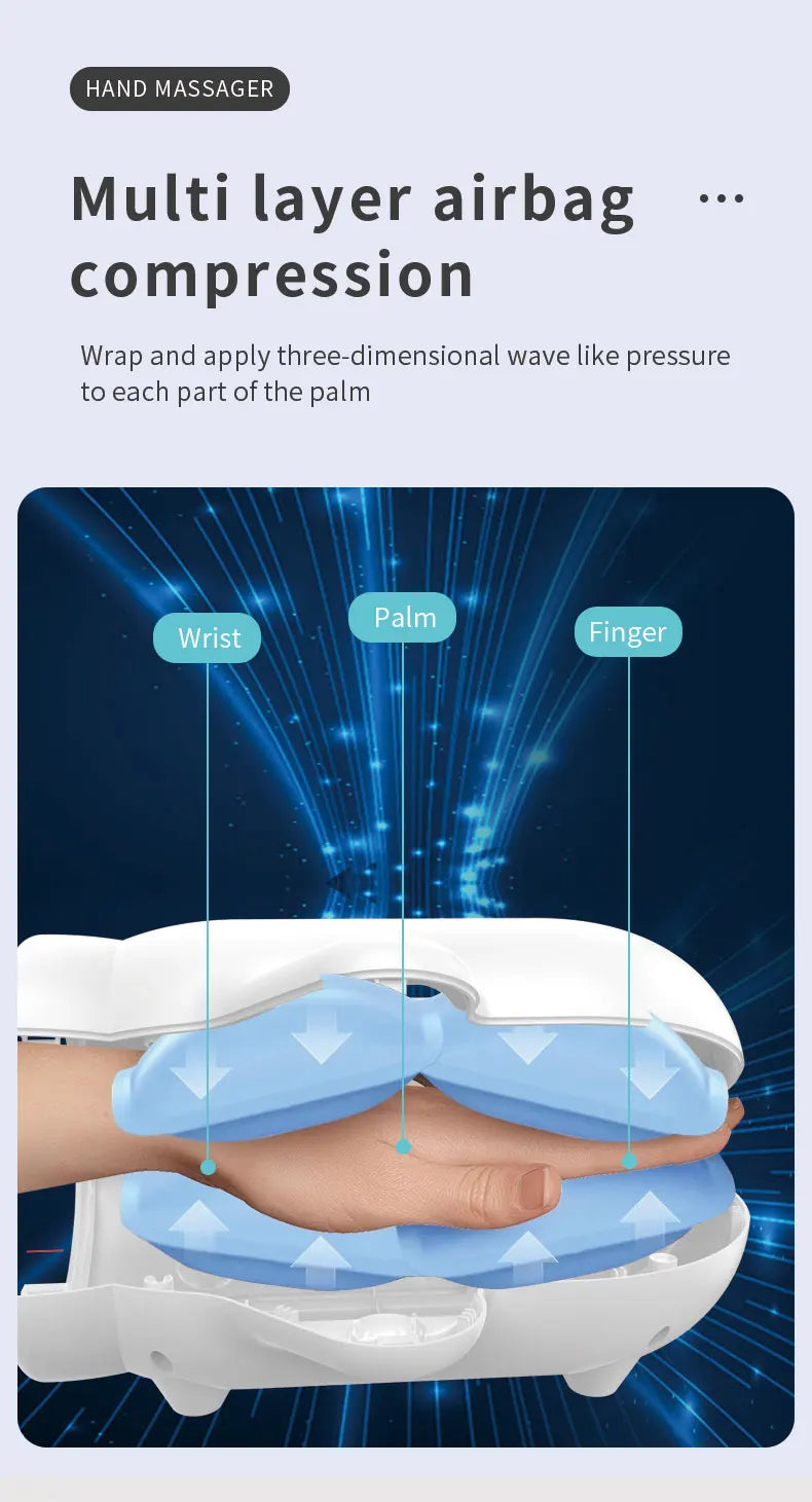 Electric Heated Hand Massager with Air Compression - 10