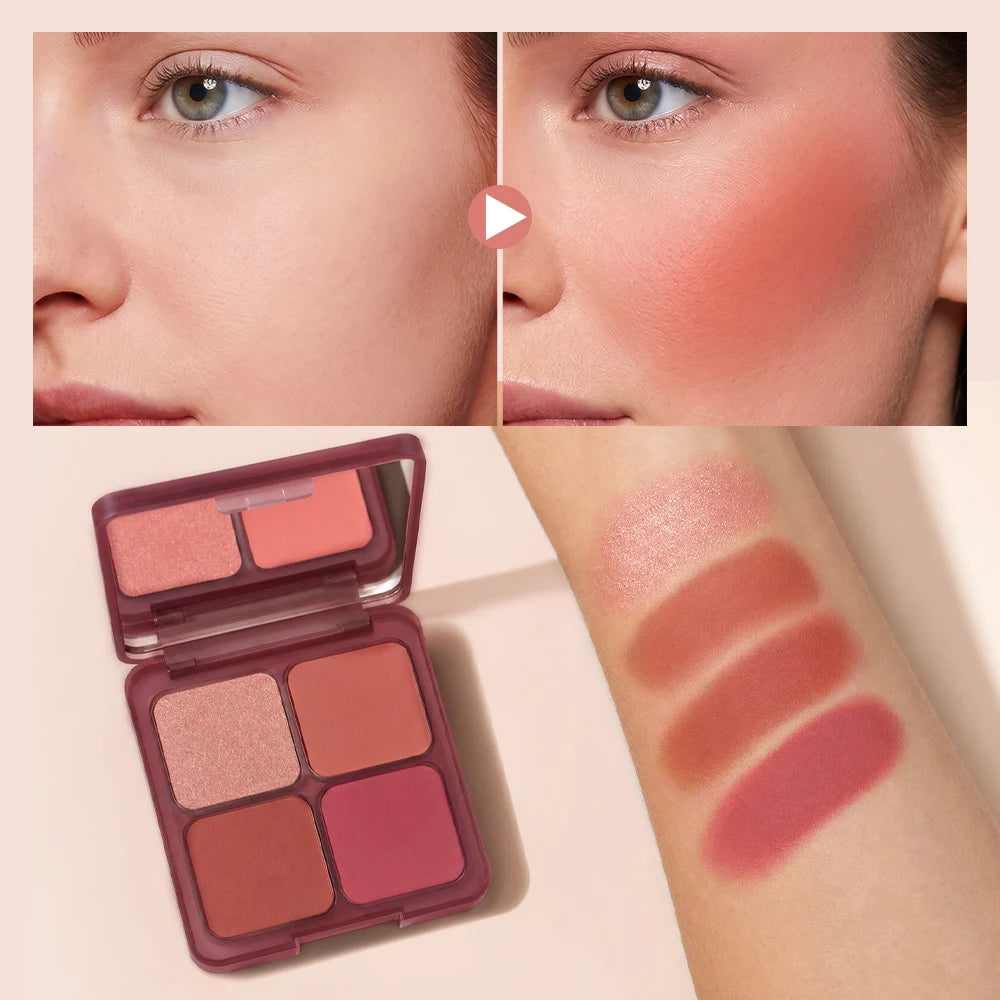 4-Shade Soft Blur Face Blush Palette