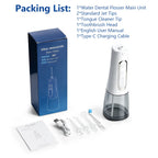 Cordless Water Dental Flosser with 4 Cleaning Modes and 300ml Tank