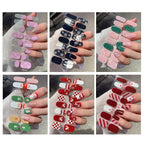 Christmas Snowflake Gel Nail Art Wraps