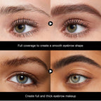 Waterproof Triangular Tip Eyebrow Pencil with Grooming Brush
