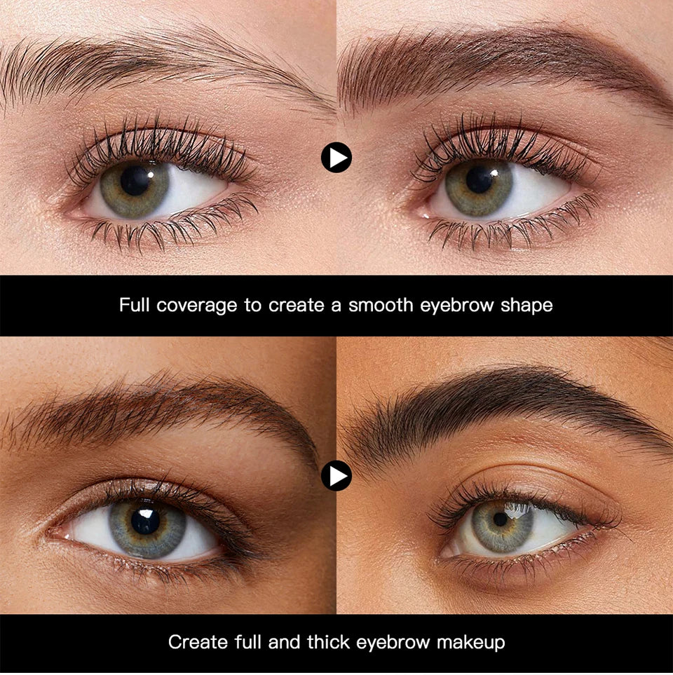 Waterproof Triangular Tip Eyebrow Pencil with Grooming Brush