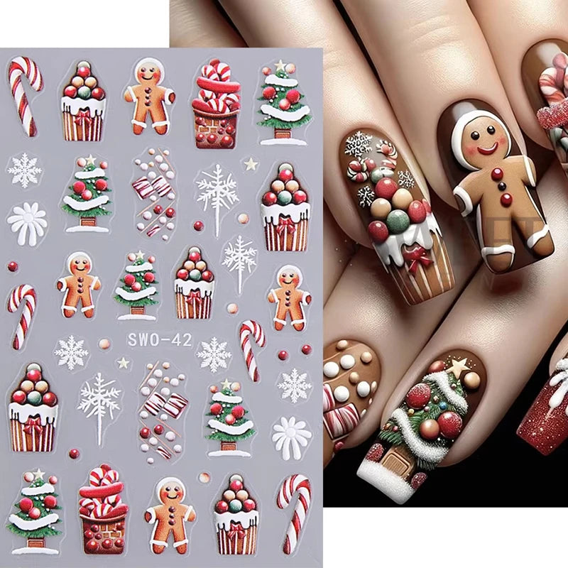 Christmas Cartoon Nail Art Stickers