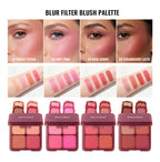 4-Shade Soft Blur Face Blush Palette