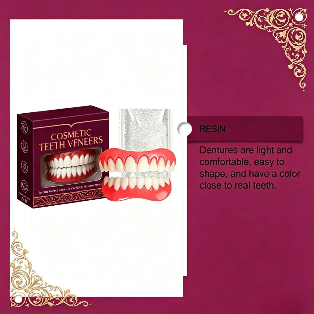 Instant Cosmetic Smile Veneers for Upper and Lower Teeth