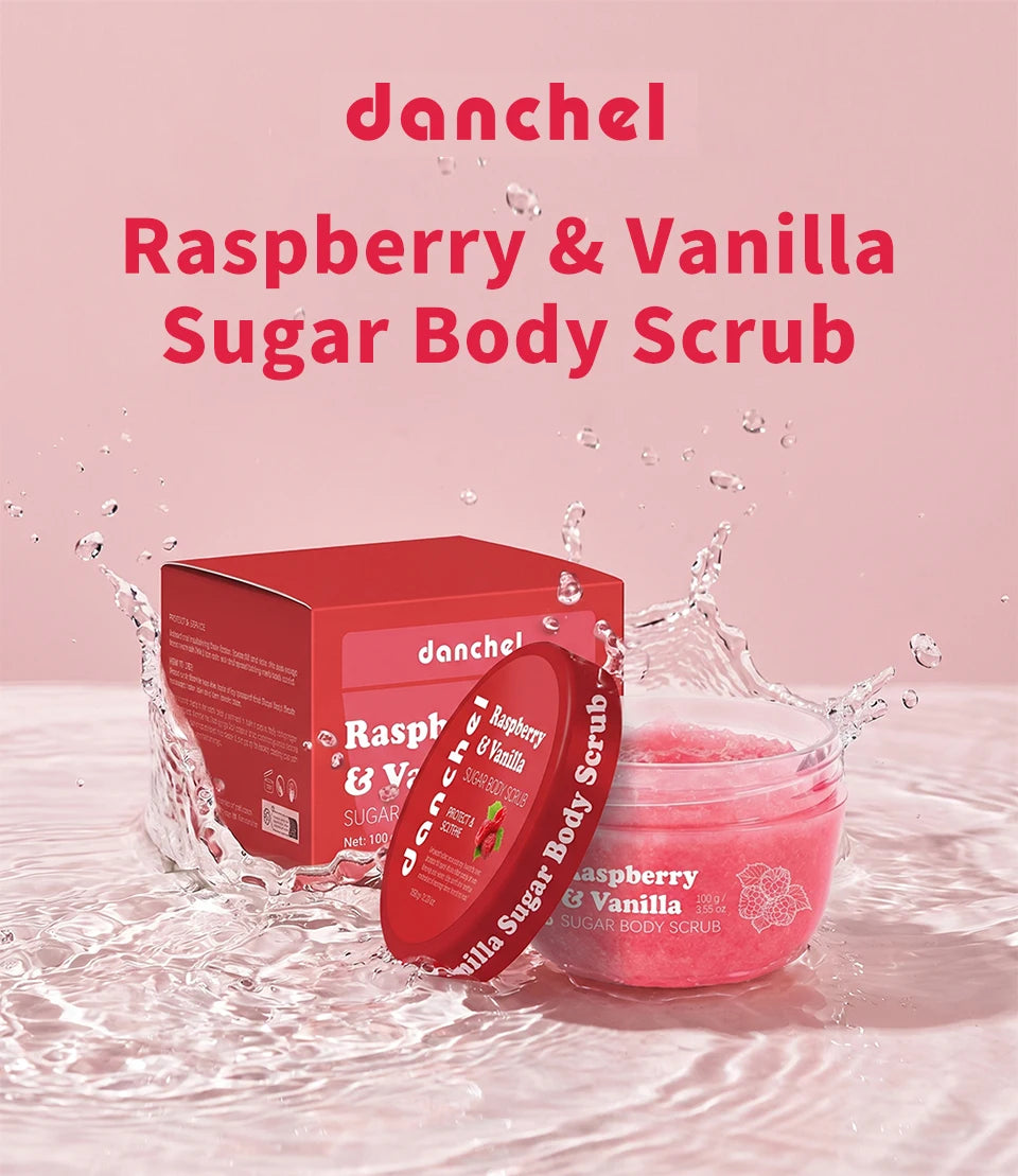 Raspberry Vanilla Sugar Body Scrub for Smooth Exfoliated Skin