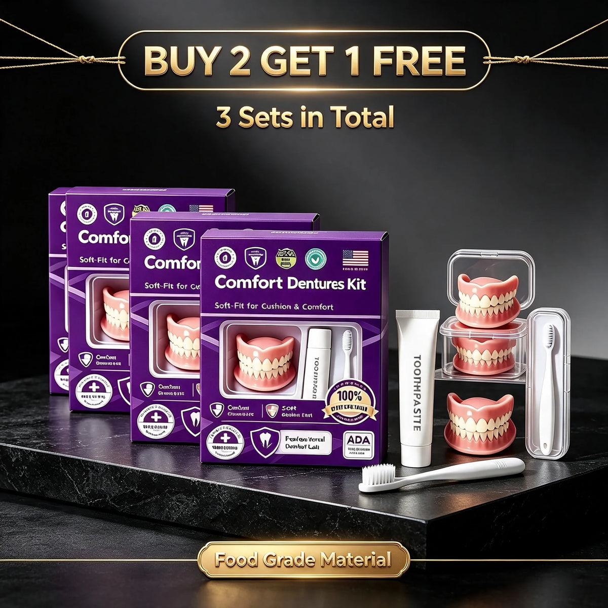 Custom Moldable Silicone Dentures for Comfortable Daily Wear
