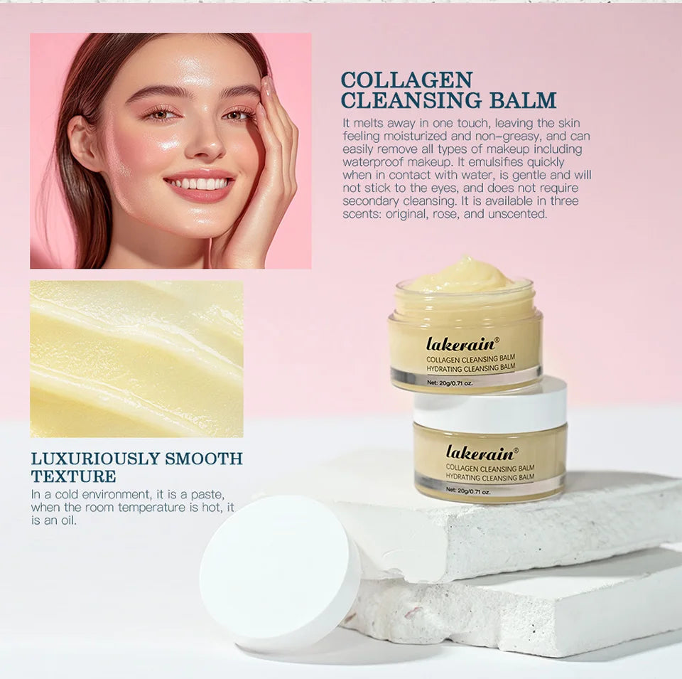 Collagen Hydrating Cleansing Balm for Deep Makeup Removal